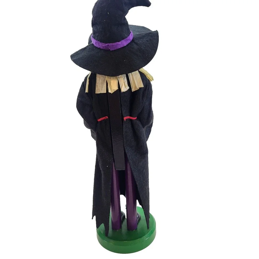 Target 2011 Limited Edition Halloween Witch Nutcracker 14in Broom Pumpkin